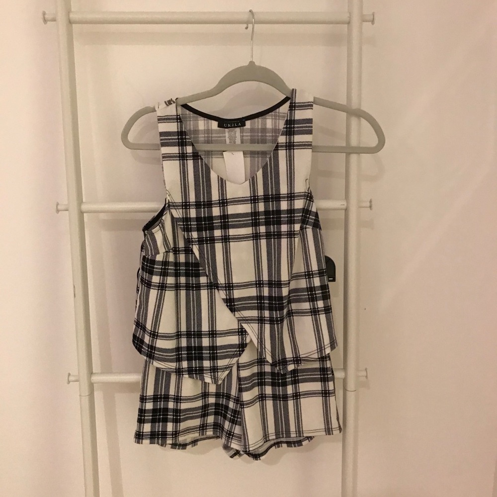 Plaid Shirt & Shorts SET - only worn once